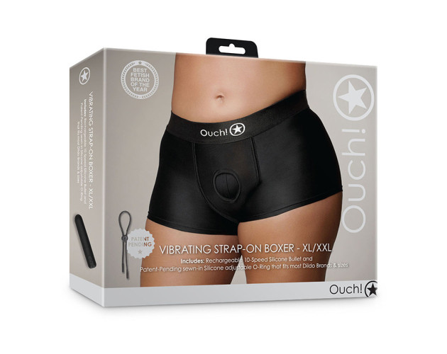 Ouch Vibr Strapon Boxer XL/2XL Blk