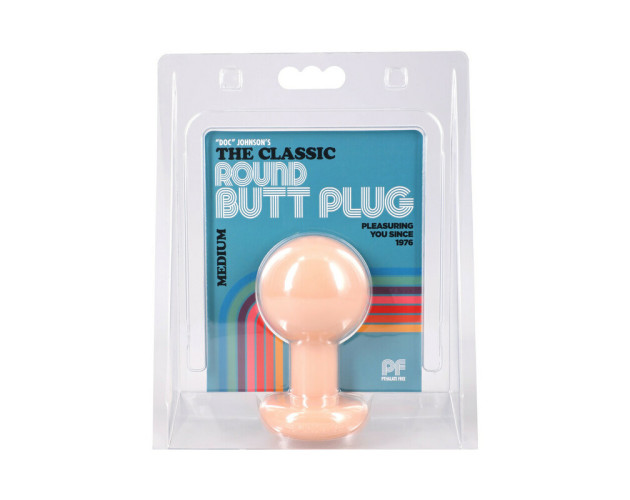 The Classic Round Butt Plug Cream Medium