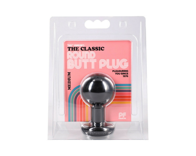 The Classic Round Butt Plug Black Medium