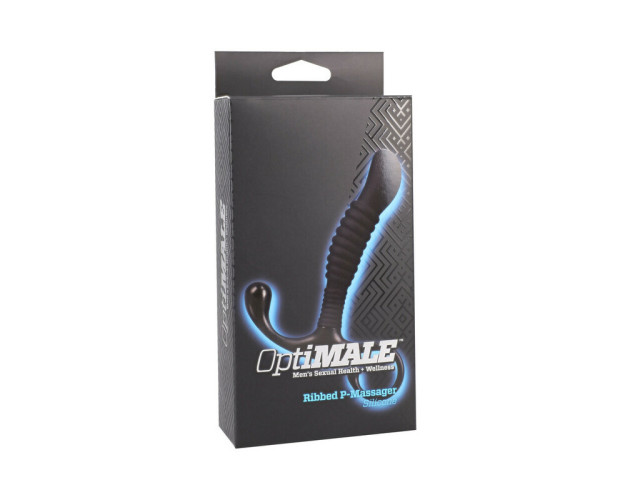 OptiMALE Ribbed Silicone P-Massager Blk