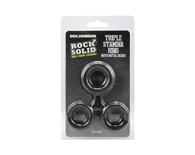 ROCK SOLID Sili Triple Stamina Ring Blk