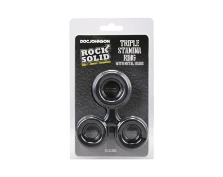 ROCK SOLID Sili Triple Stamina Ring Blk