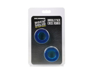 ROCK SOLID Double Pack Cock Rings Blue