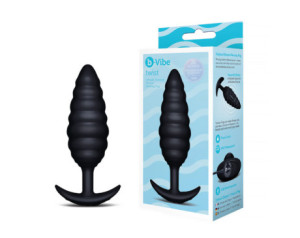 b-Vibe Twist Texture Plug Black