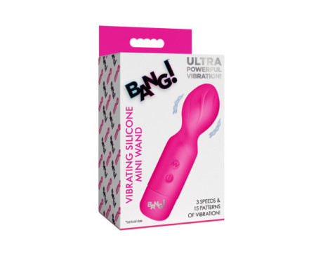BANG! Vibrating Silicone Mini Wand Pink