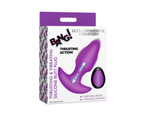 BANG! Thrusting & Vibrating Sil Plug Pur