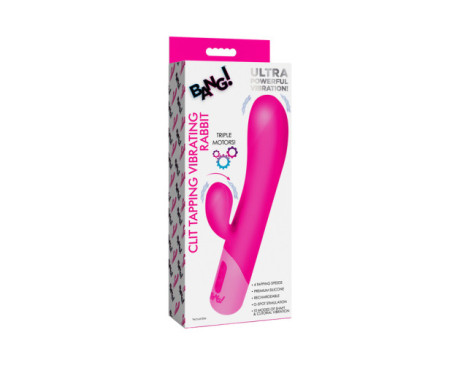 BANG! Clit Tapping Vibrating Rabbit Pink