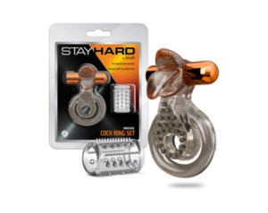 Stay Hard Vibrating Cock Ring Set Sleeve