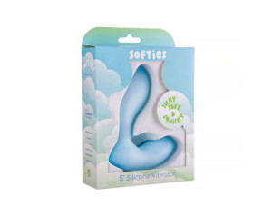 Softies Silicone Vibrator 5in Blue