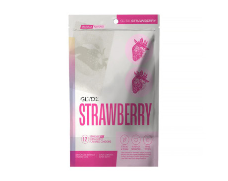 GLYDE Condom Strawberry 12-Count