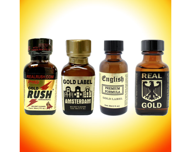Gold Pack 30ml of: Gold Rush, Amsterdam Gold, English Premium Gold & Real Gold