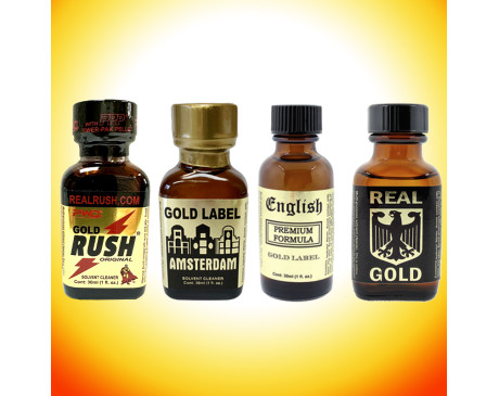 Gold Pack 30ml of: Gold Rush, Amsterdam Gold, English Premium Gold & Real Gold