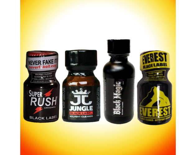 Black Pack 10ml of: Super Rush Black, Jungle Black, Black Magic & Everest Black