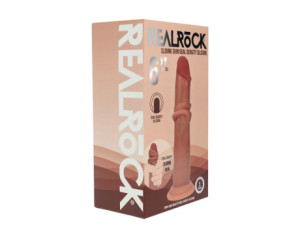 Realrock Slid DualDens Sil Dildo 6in Bei