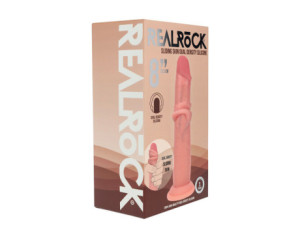 Realrock Slid DualDens Sil Dildo 8in Bei