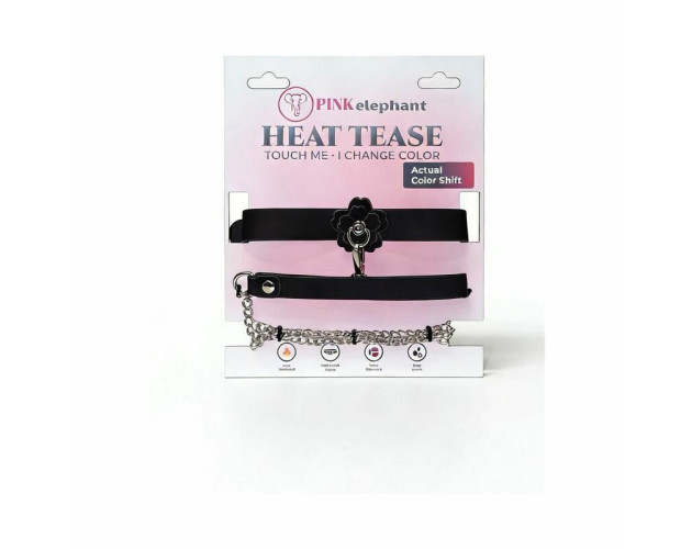 Heat Tease Flower Collar Black/Pink