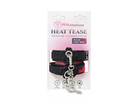 Heat Tease Flower Cuffs Black/Pink