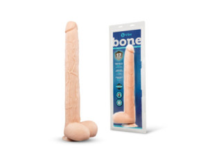 b-Vibe Bone 17in Deep-Insert Dildo Balls