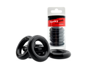 Hunkyjunk Jacker 5-Stack Cockrings Black
