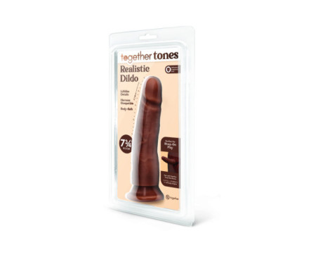 Together 7.75in Realistic Dildo Dark