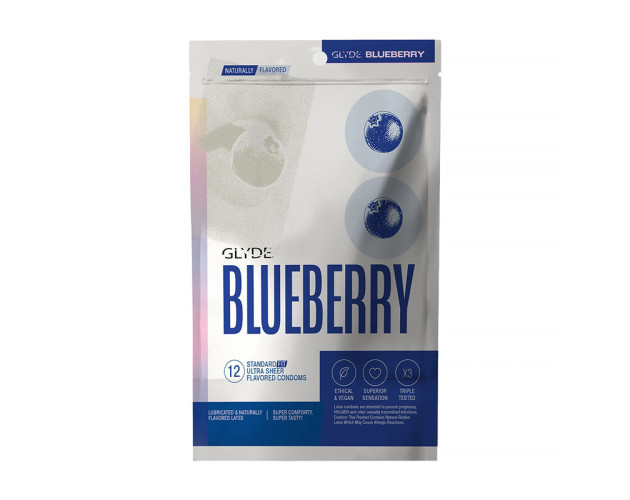 GLYDE Condom Blueberry 12-Count