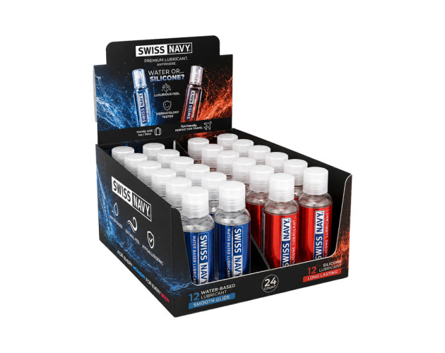 Swiss Navy Silicone&Water 24ct Dp 12ea 1