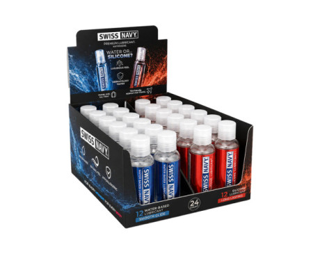 Swiss Navy Silicone&Water 24ct Dp 12ea 1