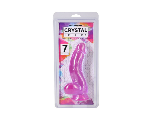 Crystal Jellies CurvRealCockBall 7in Pur