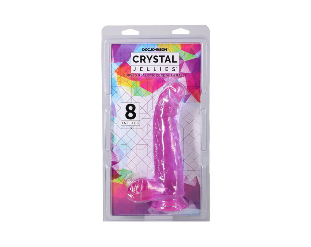 Crystal Jellies CurvRealCockBall 8in Pur