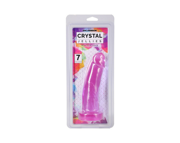 Crystal Jellies Realistic Cock 7in Pur