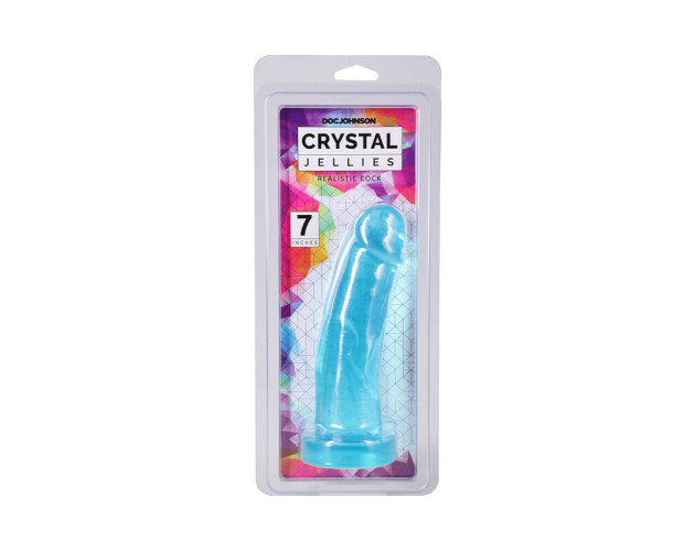 Crystal Jellies Realistic Cock 7in Teal