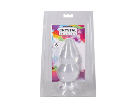 Crystal Jellies Double Pop Plug 6in Clr