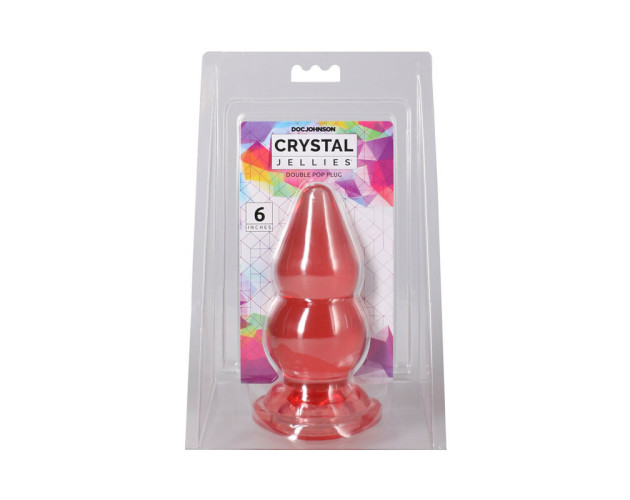 Crystal Jellies Double Pop Plug 6in Pink
