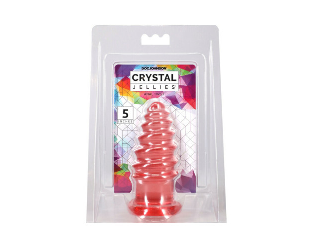 Crystal Jellies Anal Twist 5in Pink
