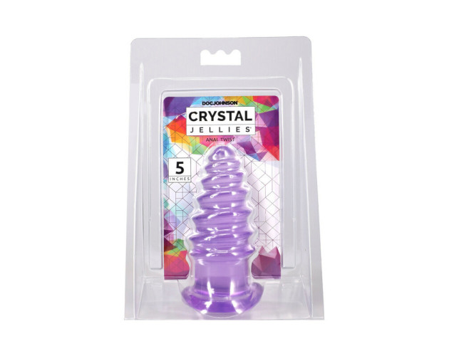 Crystal Jellies Anal Twist 5in Purple