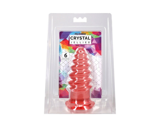 Crystal Jellies Anal Twist 6in Pink