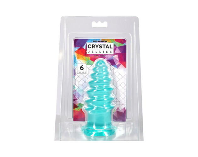Crystal Jellies Anal Twist 6in Teal