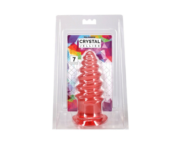 Crystal Jellies Anal Twist 7in Pink