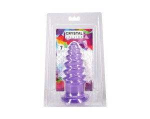 Crystal Jellies Anal Twist 7in Purple