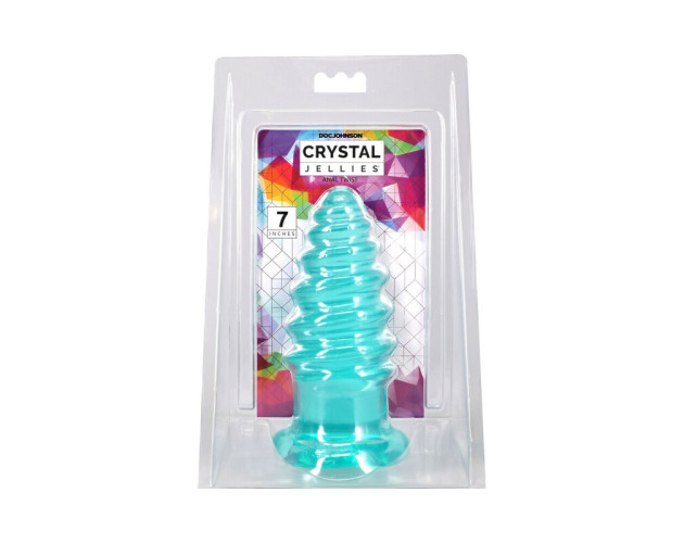 Crystal Jellies Anal Twist 7in Teal