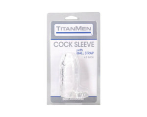 TitanMen CockSleeve Ball Strap 4.5in Clr