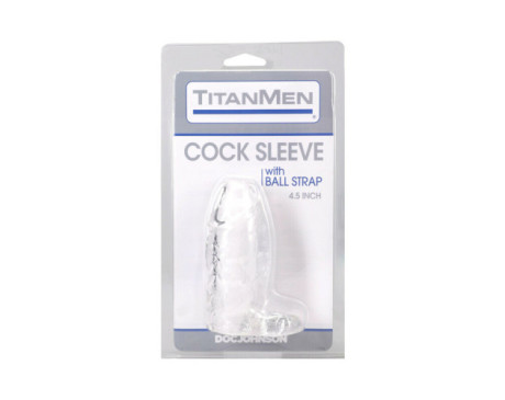TitanMen CockSleeve Ball Strap 4.5in Clr