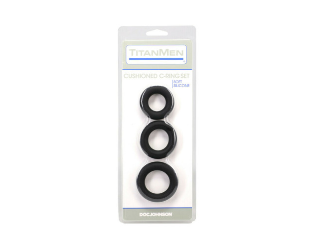 TitanMen Cushioned C-Ring 3pc Sili Set