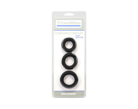 TitanMen Cushioned C-Ring 3pc Sili Set