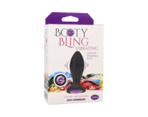 Booty Bling Jewel Vib Sili Plug 3in Pur