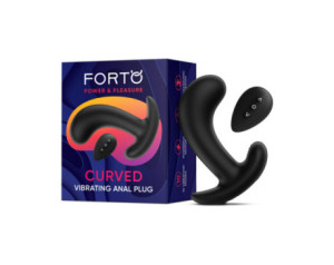Forto Curved Vibrating Plug Black