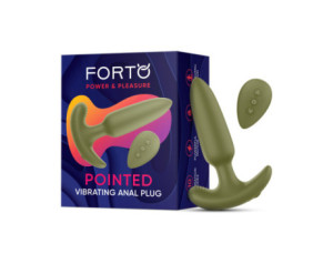 Forto Pointed Vibrating Plug Green