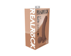 Realrock DualDens Vib WghtBalls 6in Tan