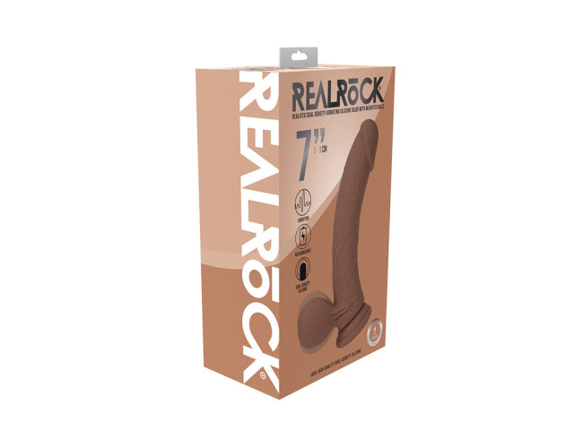 Realrock DualDens Vib WghtBalls 7in Tan
