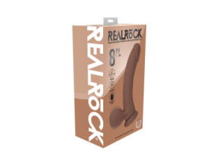 Realrock DualDens Vib WghtBalls 8in Tan